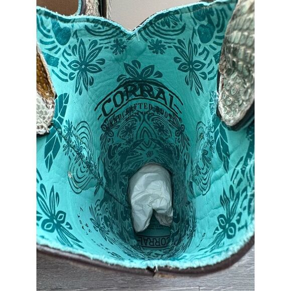 NIB Corral Gold Full Python Limited Edition Women’s Cowboy Boots Size 7.5 - Picture 7 of 11